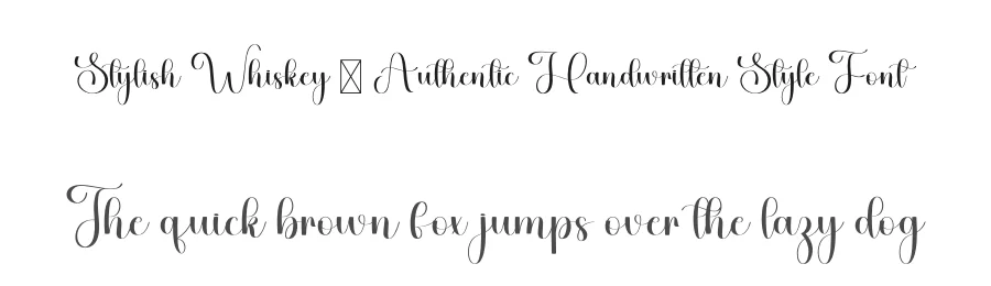 Stylish Whiskey – Authentic Handwritten Style Font by freshtypeink — Script Handwritten Font
