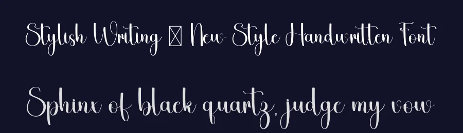 Stylish Writing – New Style Handwritten Font by freshtypeink — Script Handwritten Font — thumbnail 2