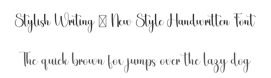 Stylish Writing – New Style Handwritten Font by freshtypeink — Script Handwritten Font