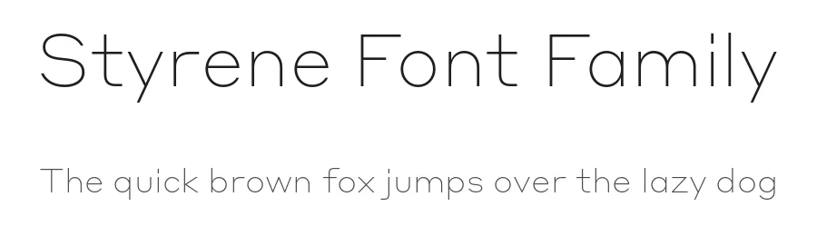 Styrene Font Family by Berton Hasebe β Sans Serif Font