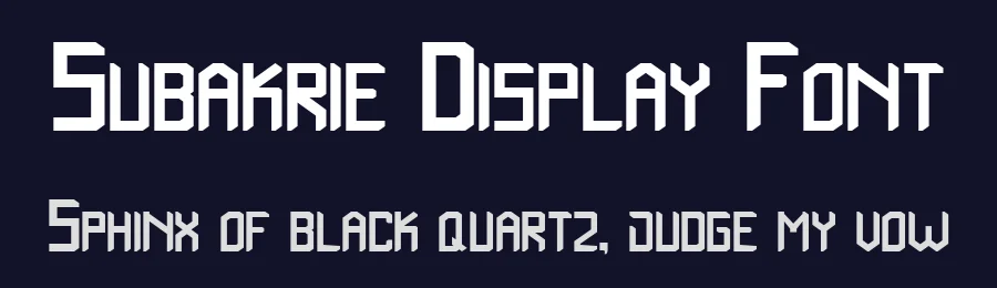 Subakrie Display Font by kntypeco — Display Font — thumbnail 2