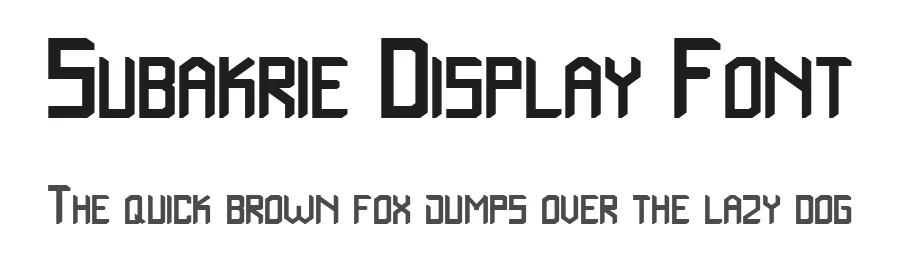 Subakrie Display Font by kntypeco — Display Font