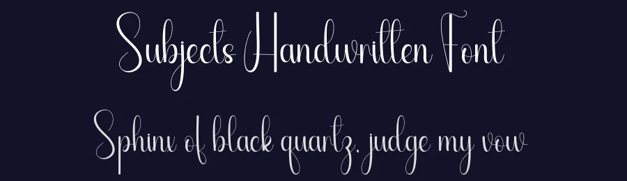 Subjects Handwritten Font by andikastudio — Script Handwritten Font — thumbnail 2