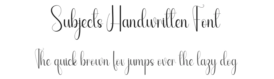 Subjects Handwritten Font by andikastudio — Script Handwritten Font