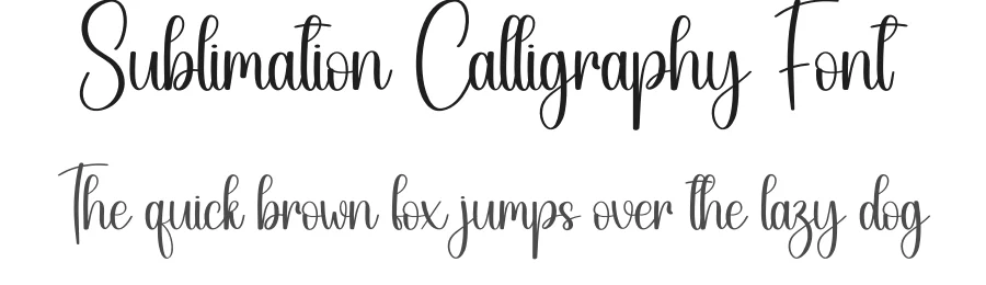 Sublimation Calligraphy Font by creativeletter — Script Handwritten Font