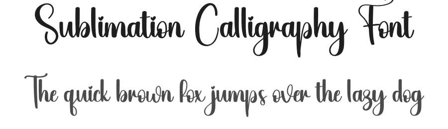 Sublimation Calligraphy Font by creativeletter — Script Handwritten Font