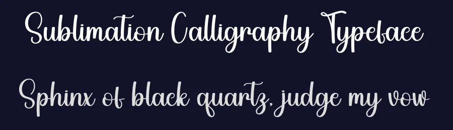 Sublimation Calligraphy Typeface by creativeletter — Script Handwritten Font — thumbnail 2