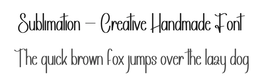 Sublimation – Creative Handmade Font by andikastudio — Display Font
