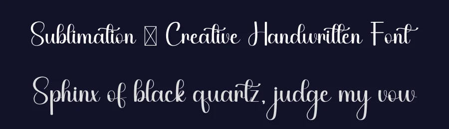 Sublimation – Creative Handwritten Font by freshtypeink — Script Handwritten Font — thumbnail 2