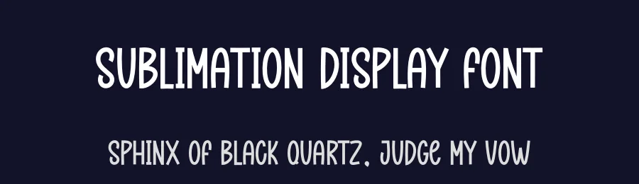 Sublimation Display Font by creativeletter — Display Font — thumbnail 2