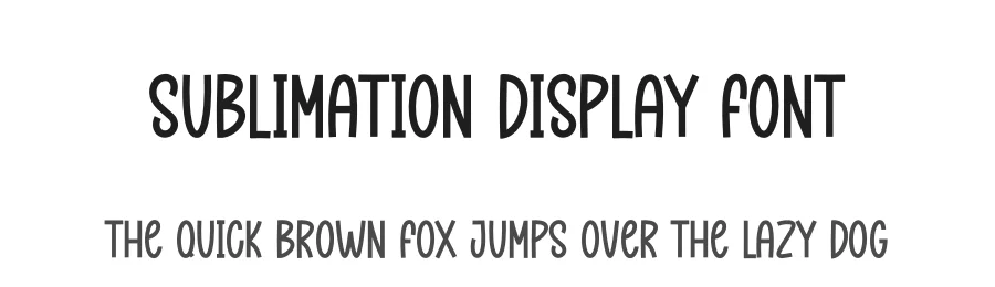 Sublimation Display Font by creativeletter — Display Font