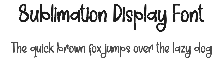 Sublimation Display Font by creativeletter — Script Handwritten Font