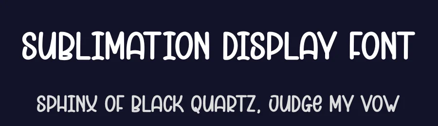 Sublimation Display Font by andikastudio — Display Font — thumbnail 2