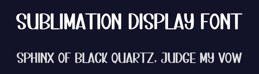 Sublimation Display Font by inermediaSTUDIO — Display Font — thumbnail 2