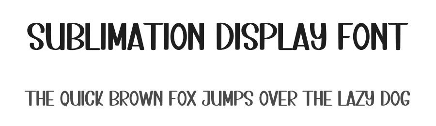 Sublimation Display Font by inermediaSTUDIO — Display Font