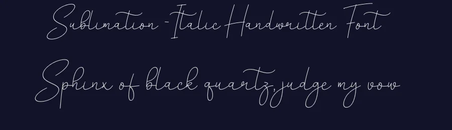 Sublimation – Italic Handwritten Font by creativeletter — Script Handwritten Font — thumbnail 2