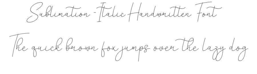 Sublimation – Italic Handwritten Font by creativeletter — Script Handwritten Font