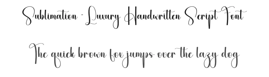 Sublimation – Luxury Handwritten Script Font by andikastudio — Display Font