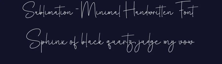 Sublimation – Minimal Handwritten Font by creativeletter — Script Handwritten Font — thumbnail 2