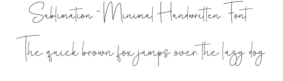Sublimation – Minimal Handwritten Font by creativeletter — Script Handwritten Font