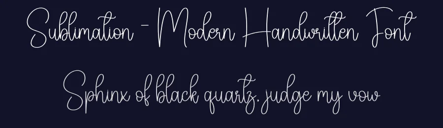 Sublimation – Modern Handwritten Font by creativeletter — Script Handwritten Font — thumbnail 2