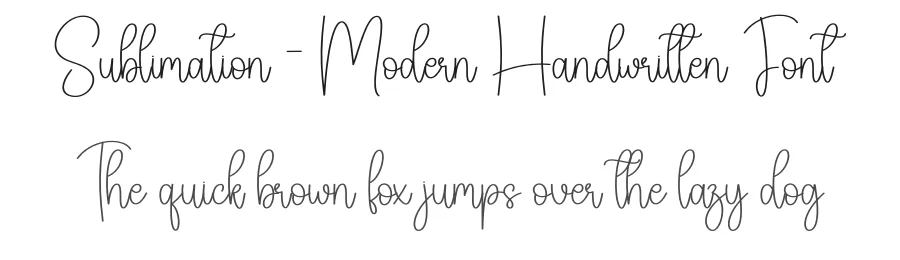 Sublimation – Modern Handwritten Font by creativeletter — Script Handwritten Font