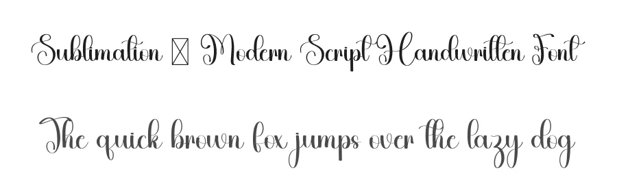 Sublimation – Modern Script Handwritten Font by freshtypeink — Script Handwritten Font