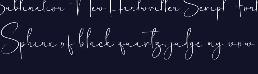 Sublimation – New Handwritten Script Font by creativeletter — Script Handwritten Font — thumbnail 2