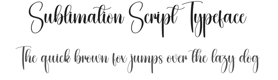 Sublimation Script Typeface by creativeletter — Script Handwritten Font