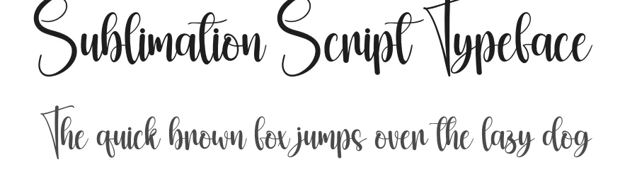 Sublimation Script Typeface by creativeletter — Script Handwritten Font