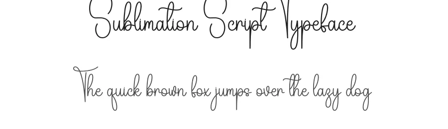 Sublimation Script Typeface by andikastudio — Script Handwritten Font