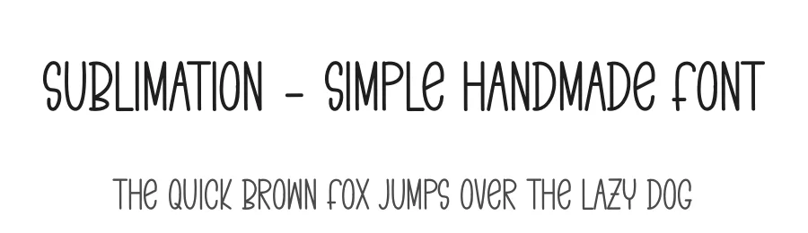 Sublimation – Simple Handmade Font by andikastudio — Display Font