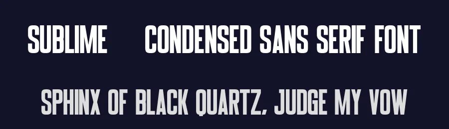 Sublime – Condensed Sans Serif Font by Craftedtype — Decorative Font — thumbnail 2