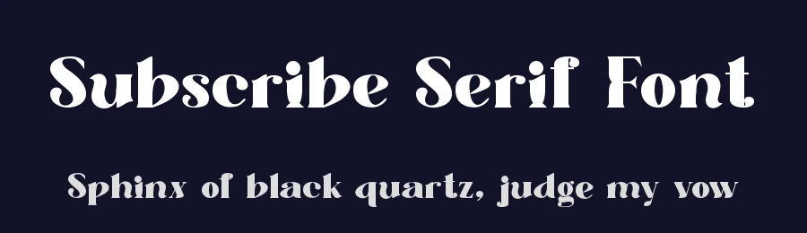 Subscribe Serif Font by Ta Siyo — Display Font — thumbnail 2