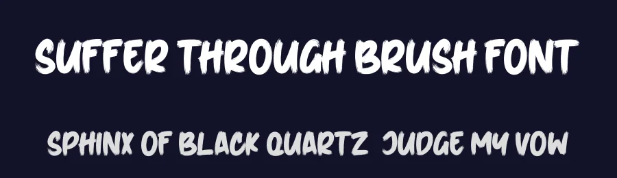 Suffer Through Brush Font by Crump Hand — Script Handwritten Font — thumbnail 2
