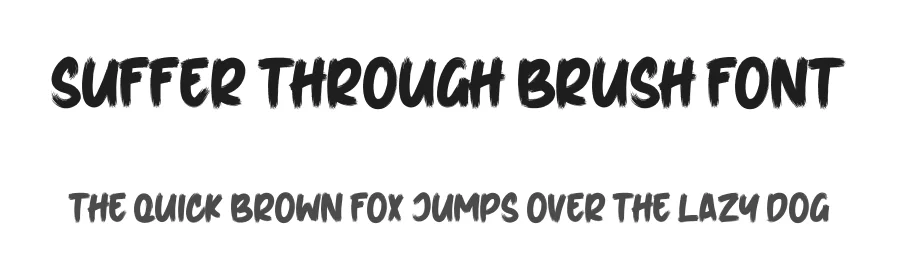 Suffer Through Brush Font by Crump Hand — Script Handwritten Font
