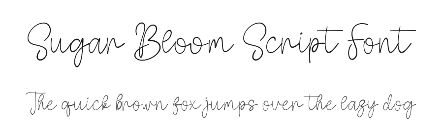 Sugar Bloom Script Font by Funtype — Serif Font