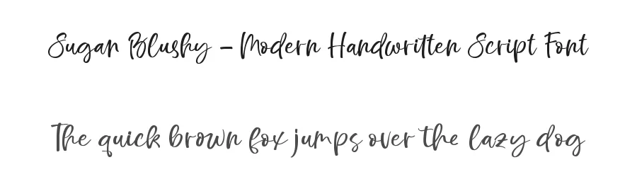 Sugar Blushy – Modern Handwritten Script Font by letterenastudios — Serif Font