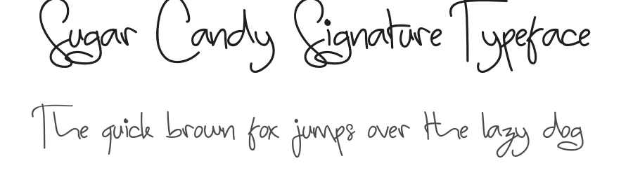 Sugar Candy Signature Typeface by madeDeduk — Script Handwritten Font