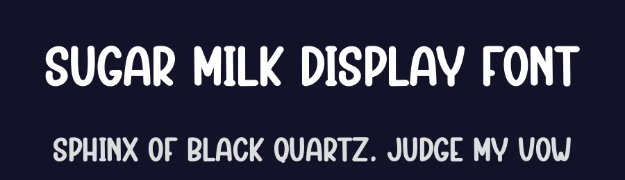 Sugar Milk Display Font by creativeletter — Display Font — thumbnail 2