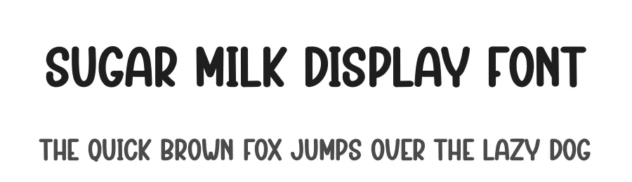Sugar Milk Display Font by creativeletter — Display Font