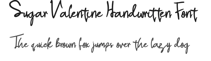 Sugar Valentine Handwritten Font by levincreative — Script Handwritten Font