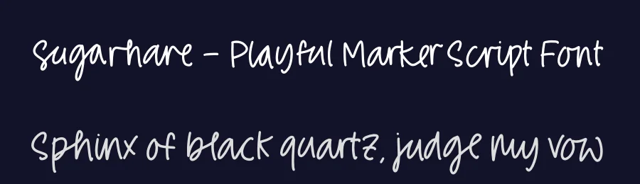 Sugarhare – Playful Marker Script Font by stylishtype.co — Script Handwritten Font — thumbnail 2