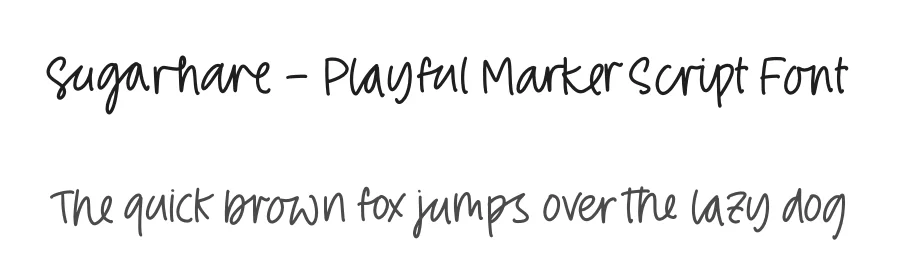 Sugarhare – Playful Marker Script Font by stylishtype.co — Script Handwritten Font