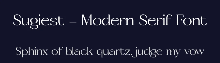 Sugiest – Modern Serif Font by timelesstype.co — Display Font — thumbnail 2