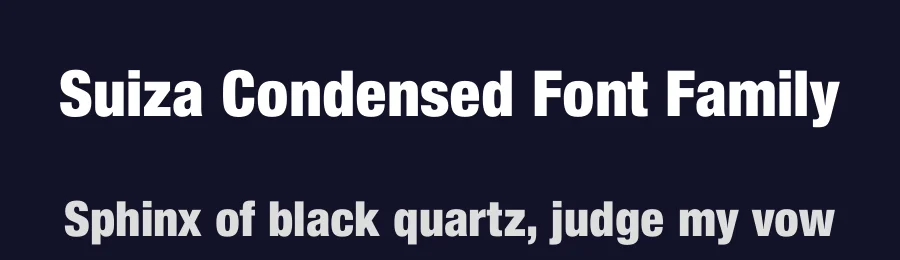 Suiza Condensed Font Family by FontPeople — Decorative Font — thumbnail 2