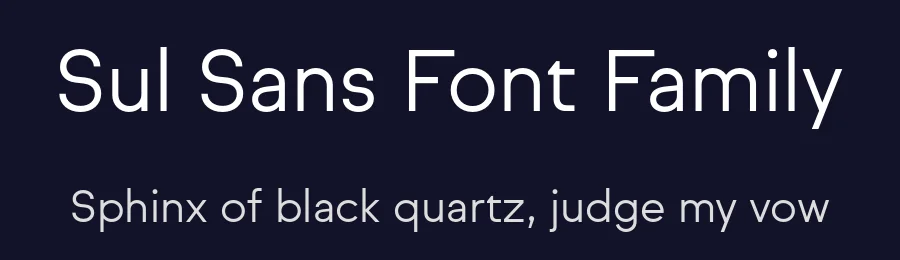 Sul Sans Font Family by Rui Abreu — Sans Serif Font — thumbnail 2