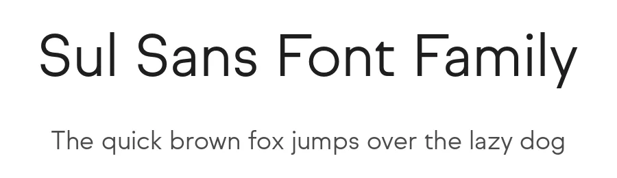 Sul Sans Font Family by Rui Abreu — Sans Serif Font