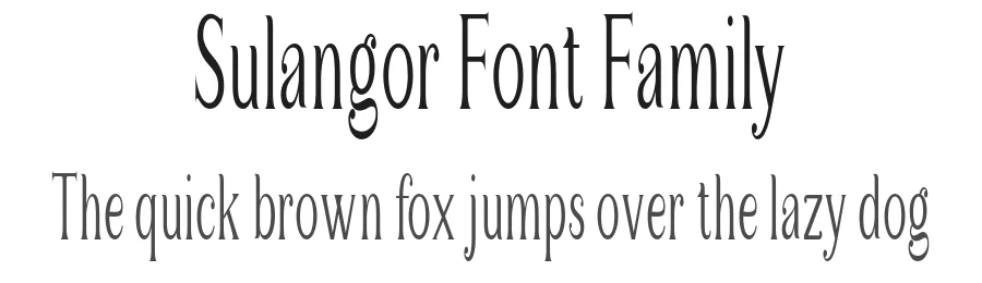Sulangor Font Family by Mantype Studio — Serif Font