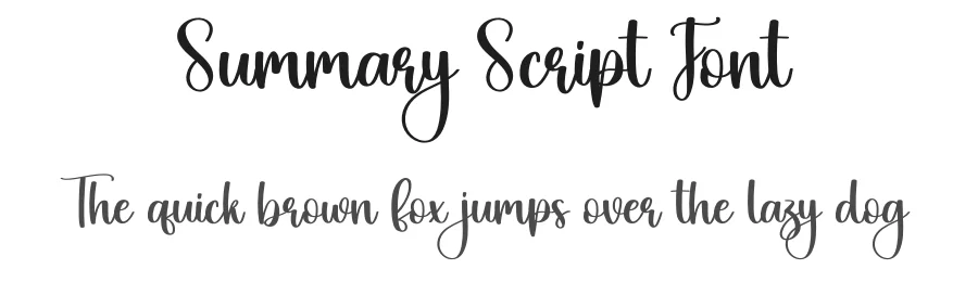 Summary Script Font by creativeletter — Script Handwritten Font